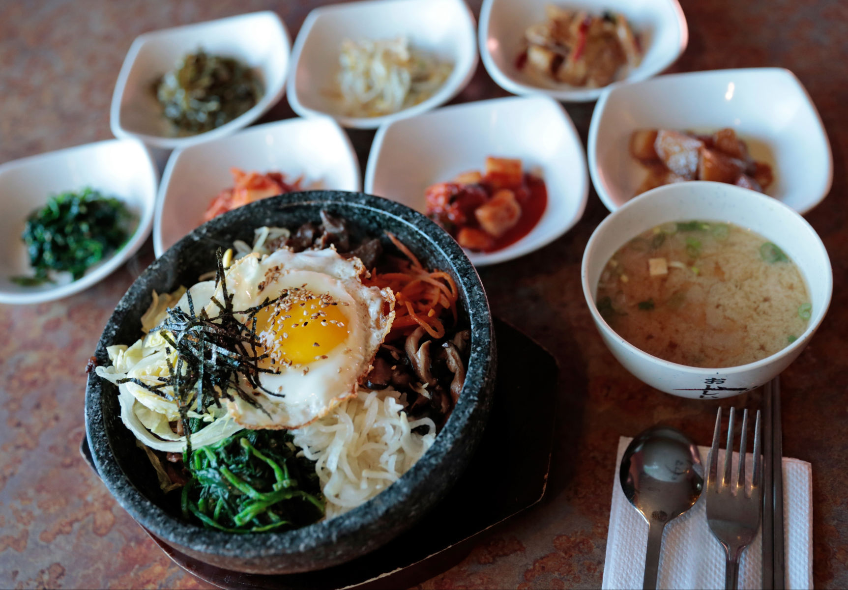 5 Star Korean BBQ - bibimbap with sides